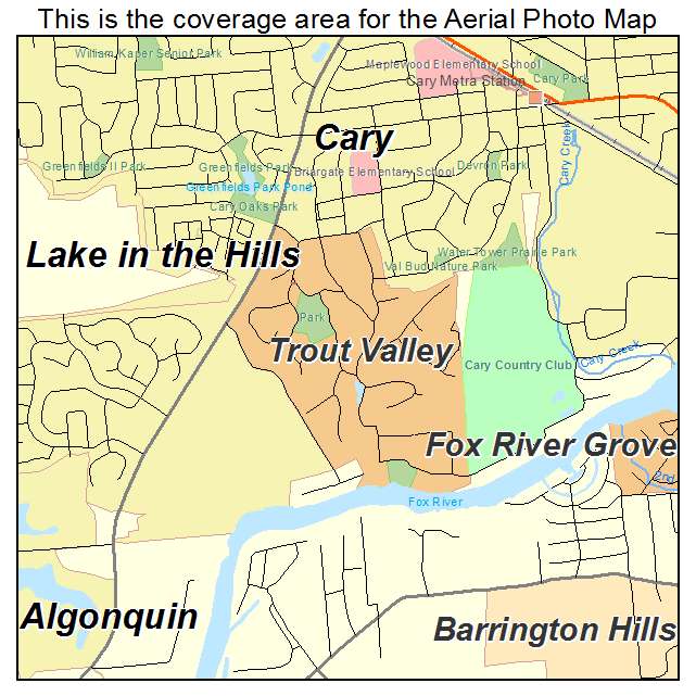 Trout Valley, IL location map 