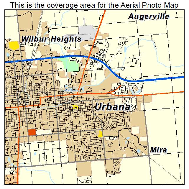 Urbana, IL location map 