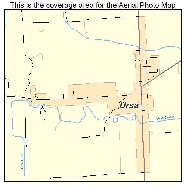 Ursa, IL location map 