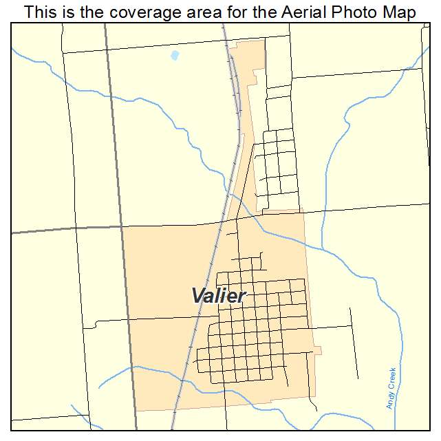 Valier, IL location map 
