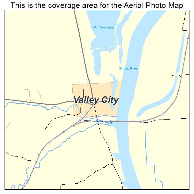 Valley City, IL location map 