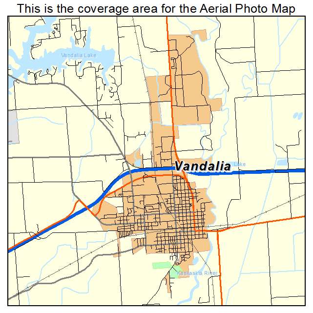 Vandalia, IL location map 