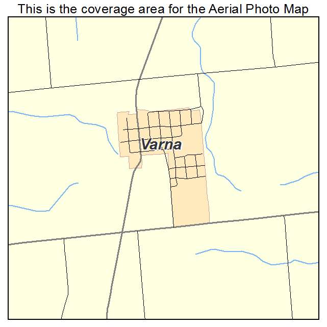 Varna, IL location map 