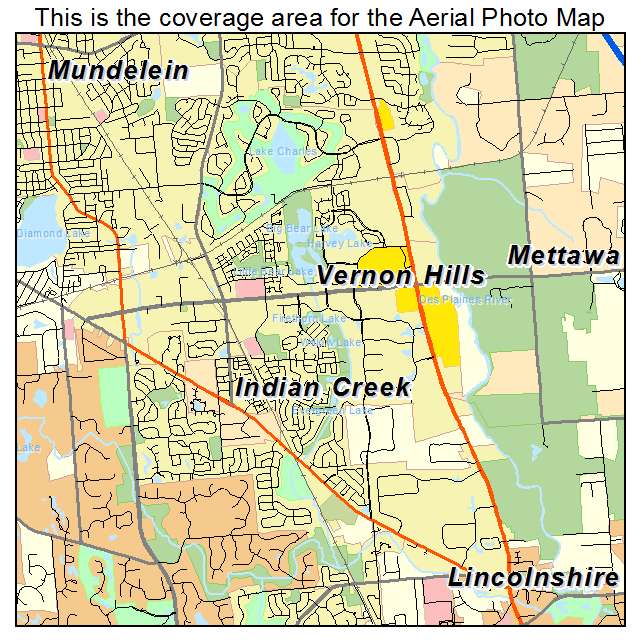 Vernon Hills, IL location map 