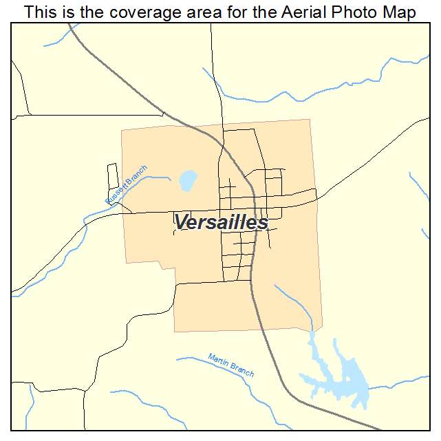 Versailles, IL location map 