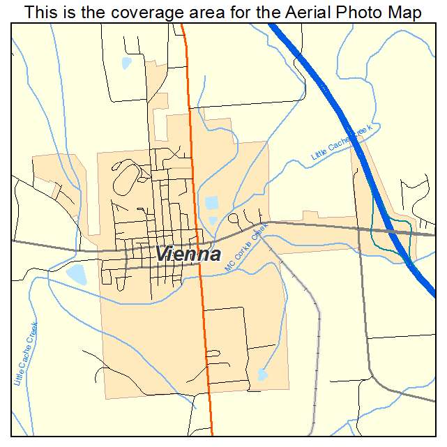 Vienna, IL location map 