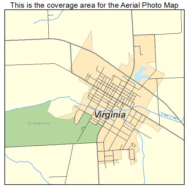 Virginia, IL location map 