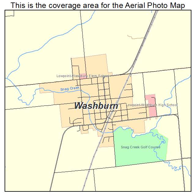 Washburn, IL location map 