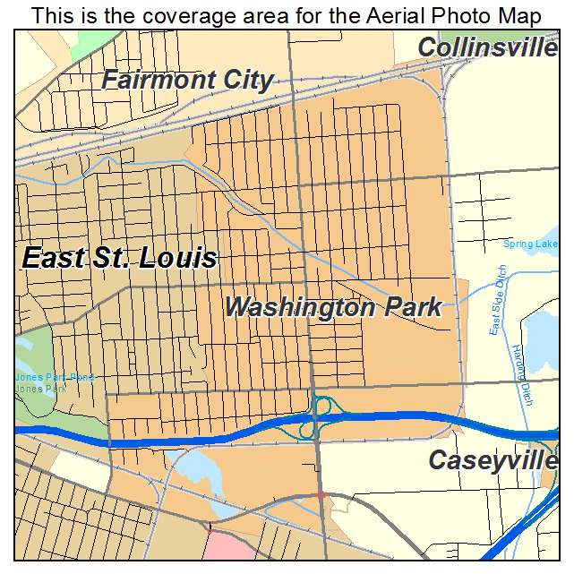 Washington Park, IL location map 