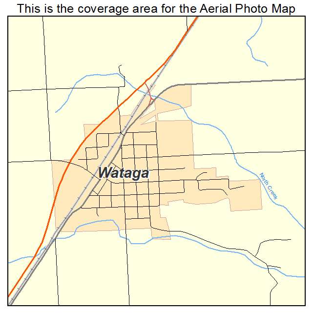 Wataga, IL location map 