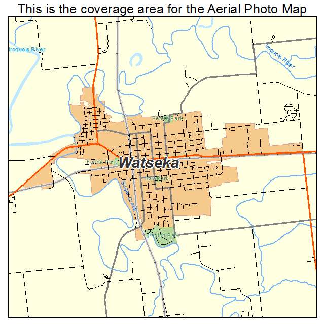 Watseka, IL location map 