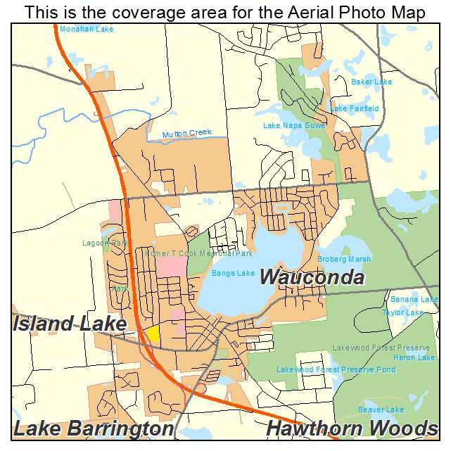Wauconda, IL location map 