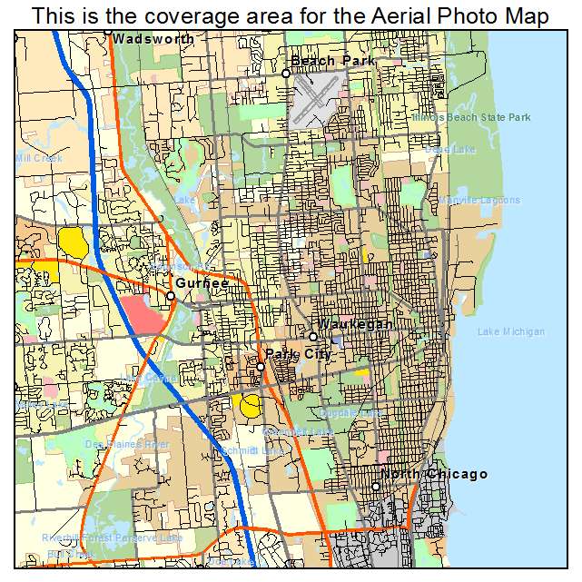 Waukegan, IL location map 