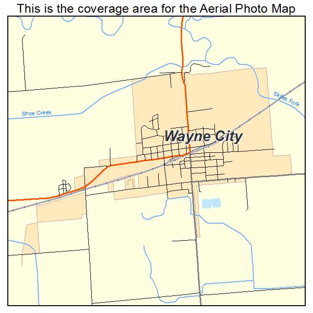Wayne City, IL location map 