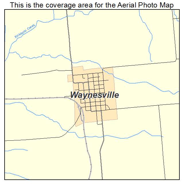 Waynesville, IL location map 