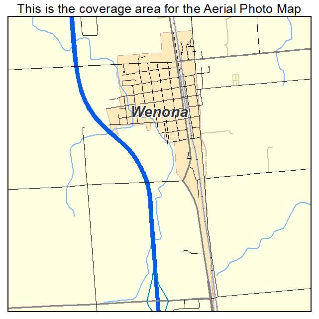 Wenona, IL location map 