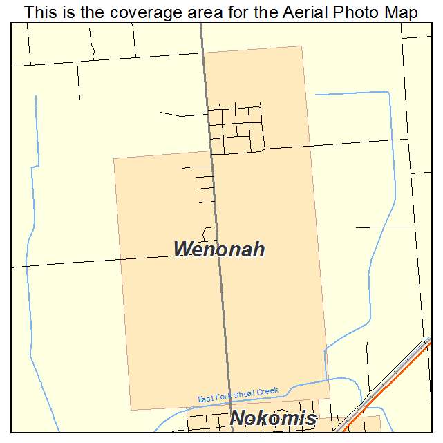 Wenonah, IL location map 