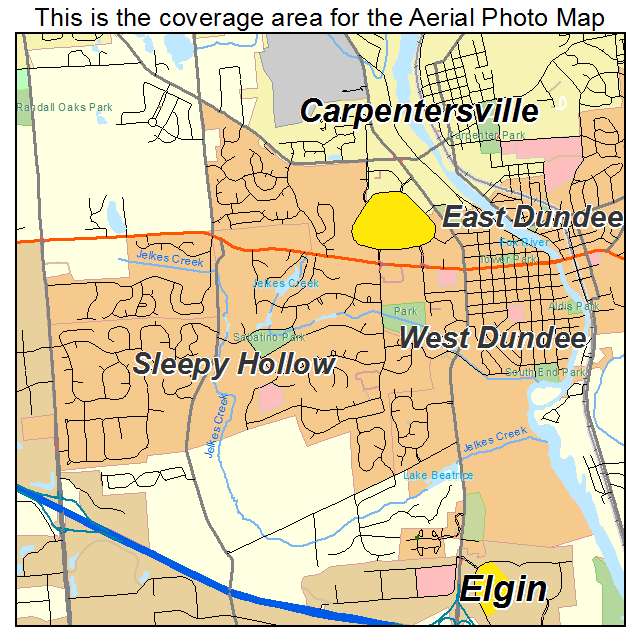 West Dundee, IL location map 