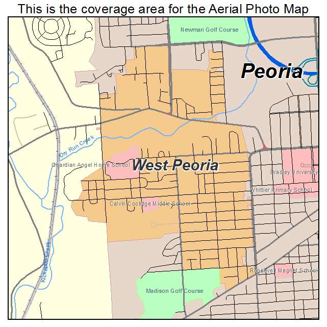 West Peoria, IL location map 