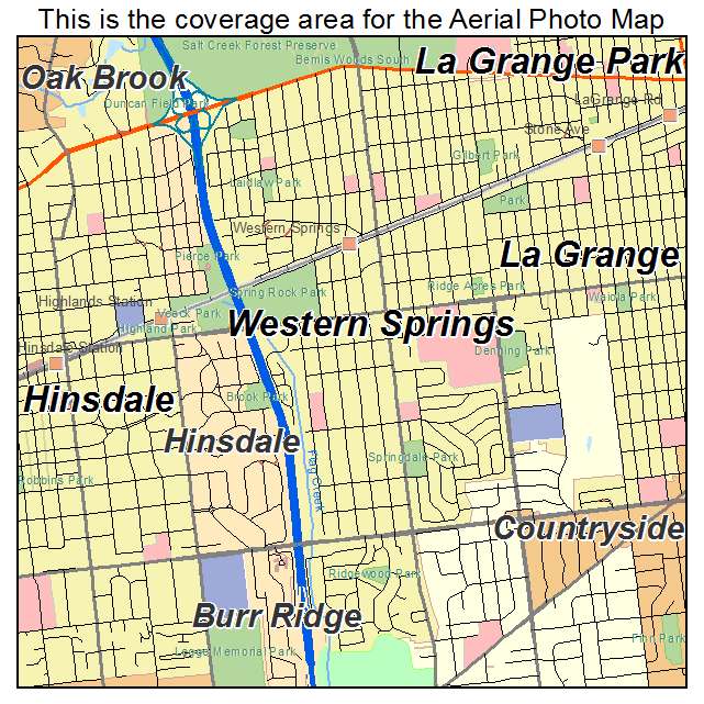 Western Springs, IL location map 