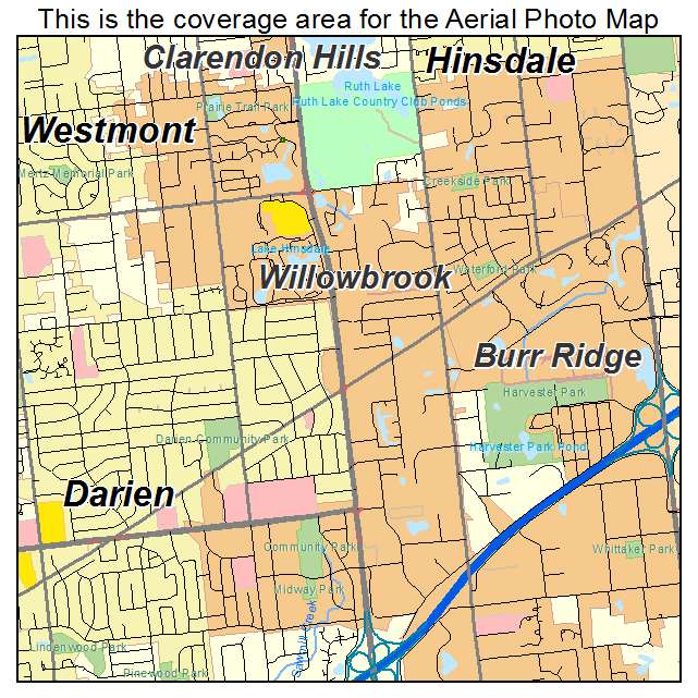 Willowbrook, IL location map 