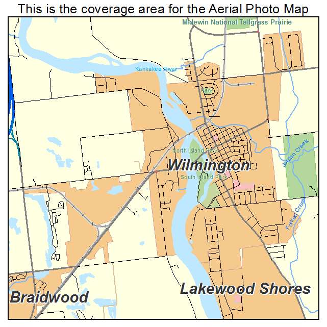 Wilmington, IL location map 
