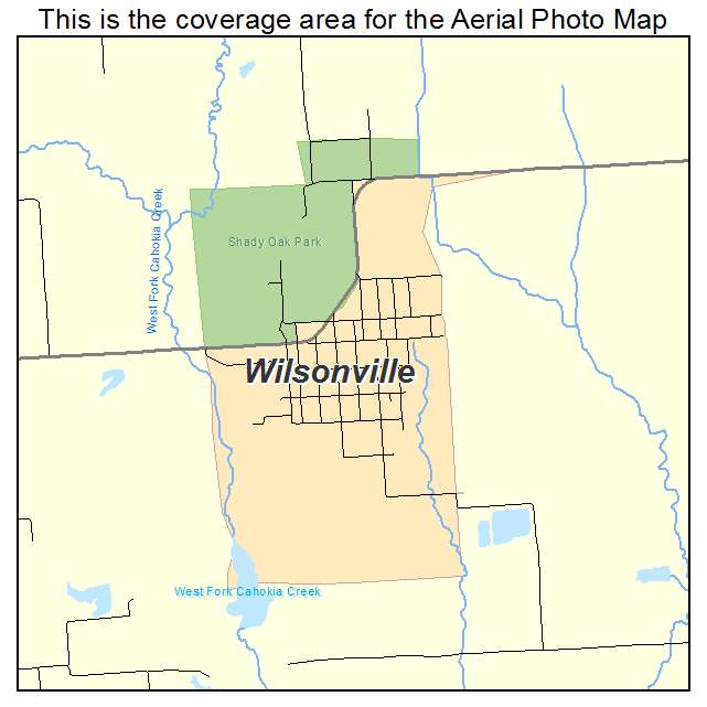 Wilsonville, IL location map 