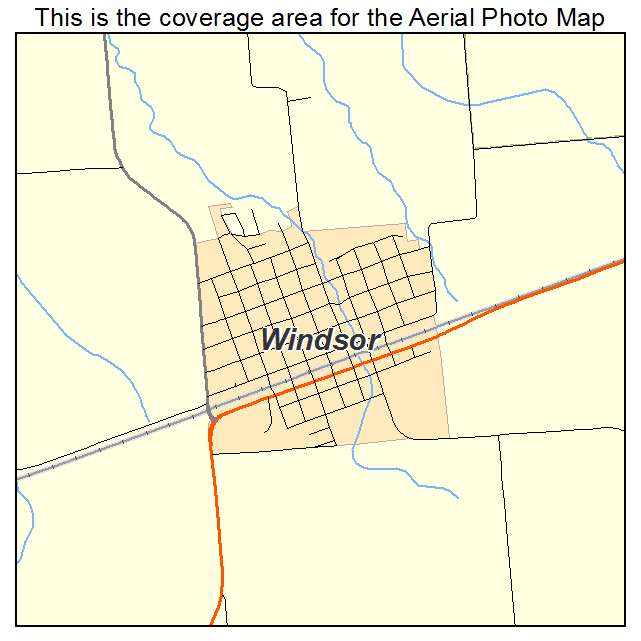 Windsor, IL location map 