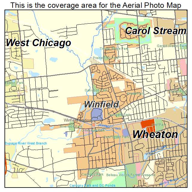 Winfield, IL location map 