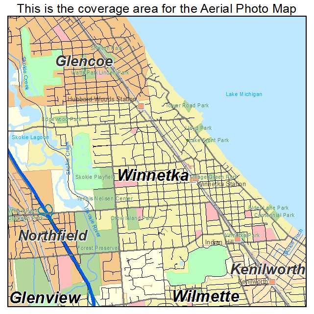 Winnetka, IL location map 