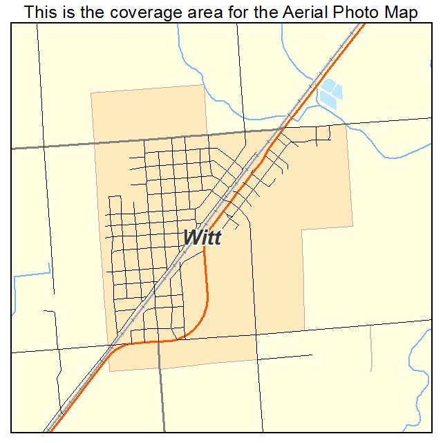 Witt, IL location map 