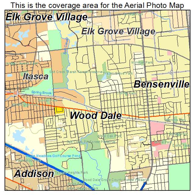 Wood Dale, IL location map 