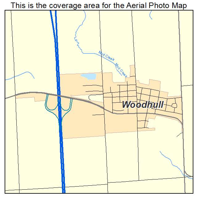 Woodhull, IL location map 