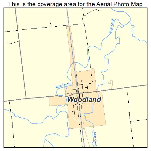 Woodland, IL location map 