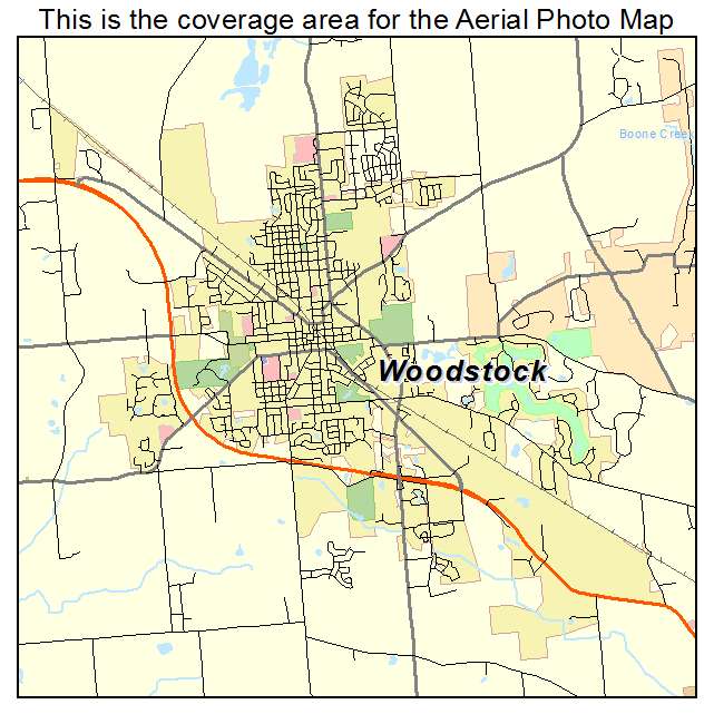 Woodstock, IL location map 