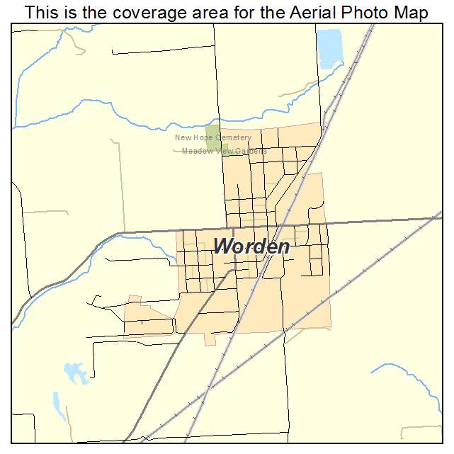 Worden, IL location map 