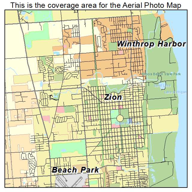 Zion, IL location map 