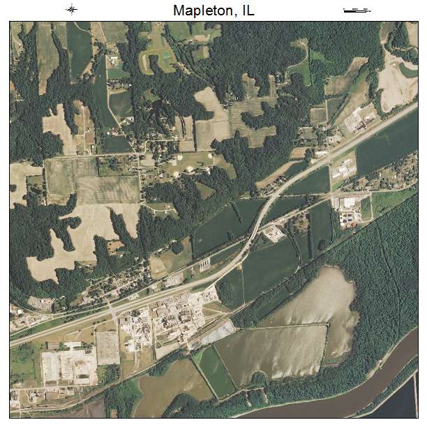 Mapleton, IL air photo map