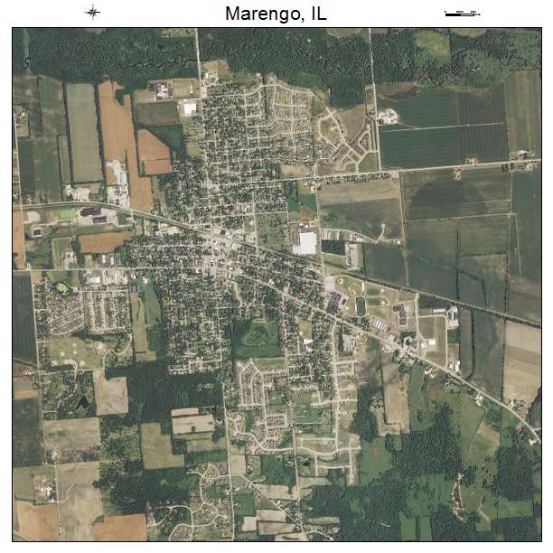 Marengo, IL air photo map