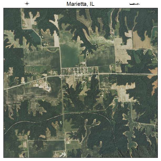 Marietta, IL air photo map