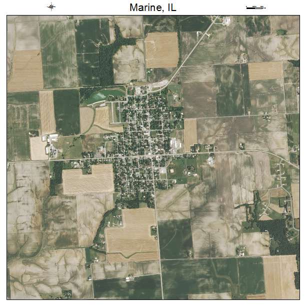 Marine, IL air photo map