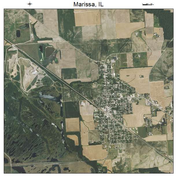 Marissa, IL air photo map