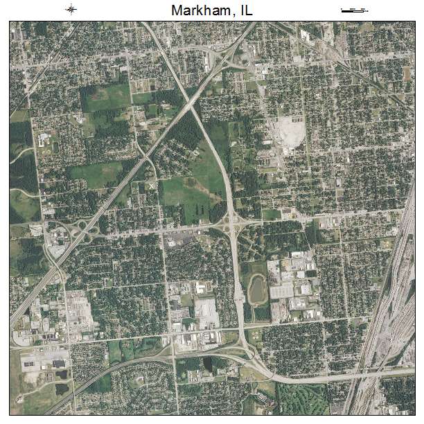 Markham, IL air photo map