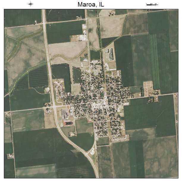 Maroa, IL air photo map