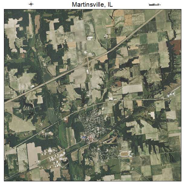 Martinsville, IL air photo map
