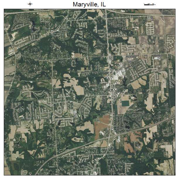 Maryville, IL air photo map