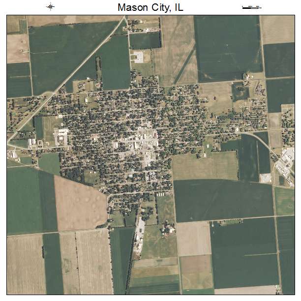 Mason City, IL air photo map