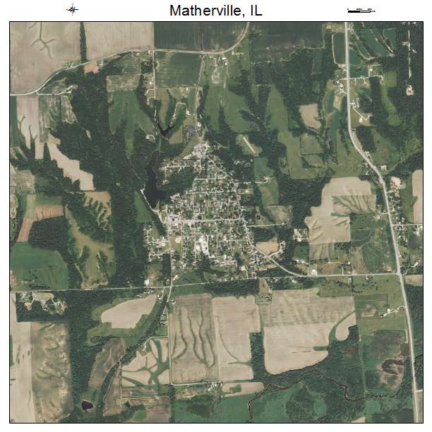 Matherville, IL air photo map