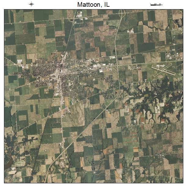 Mattoon, IL air photo map