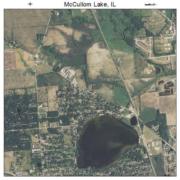 McCullom Lake, IL air photo map